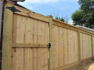 Cap and Trim Wood Fence